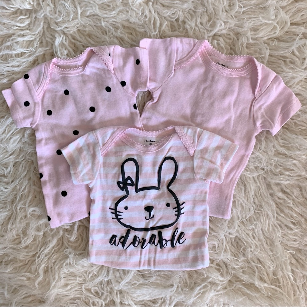 3/$12 Lot of 3 Pink Onsies